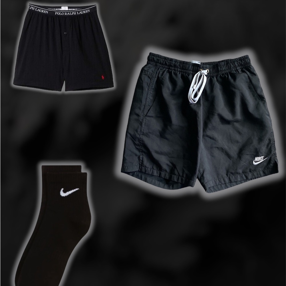 Medium Sized Polo Boxers ,Nike socks and Woven Nike Shorts